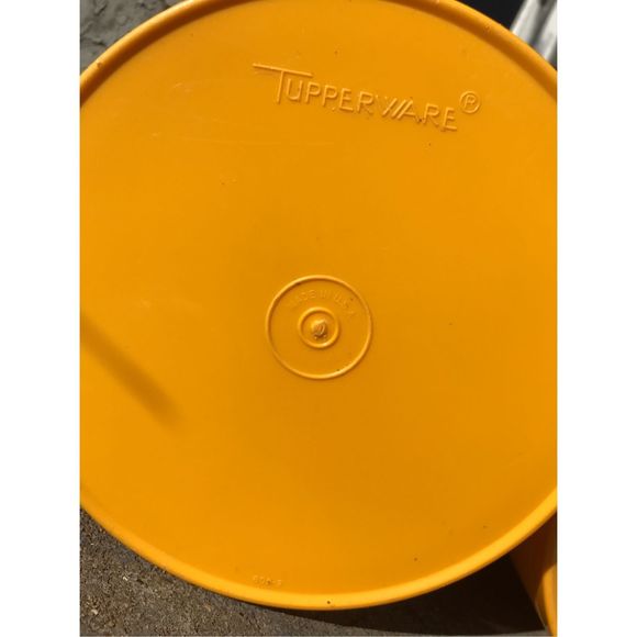 Vintage MCM Tupperware Nesting Canister Set MOD Orange on Orange - Picture 5 of 7